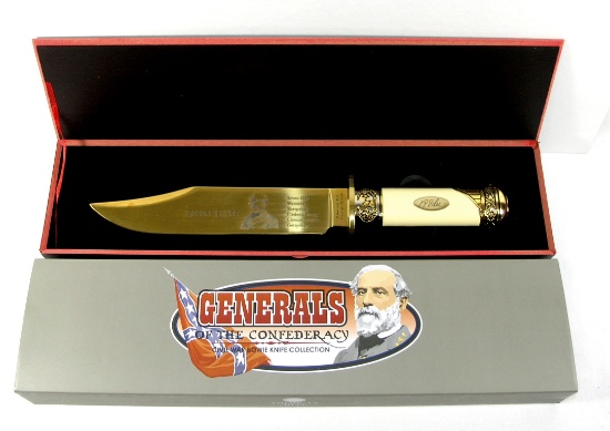 Generals Of The Confederacy Civil War Bowie Knife  7-3/8” Blade  “Robert E.