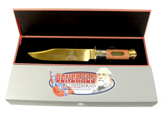 Generals Of The Confederacy Civil War Bowie Knife  7-3/8” Blade  “P.C.T. Be