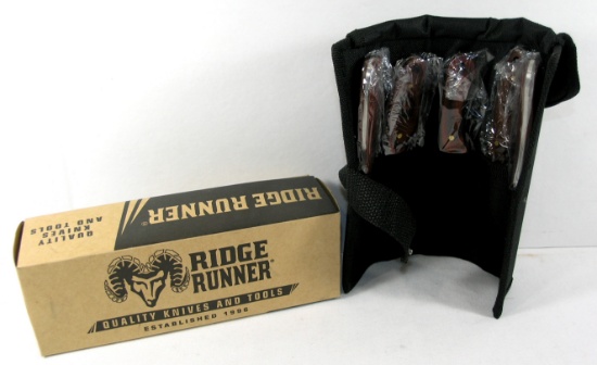 Ridge Runner “Five Knife Set” in Nylon Case  Box
