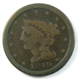 1849 U.S. Braided Hair Half Cent