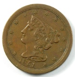 1851 U.S. Braided Hair Half Cent