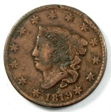 1819/8 U.S. Liberty Head Large Cent