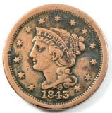 1843 U.S. Liberty Head Large Cent