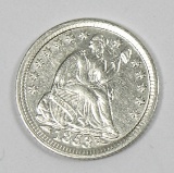1853 Seated Half Dime  with Arrows