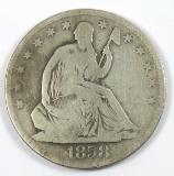 1858-O Seated Liberty Half Dollar