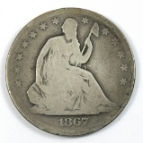 1867-S Seated Liberty Half Dollar