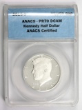 2015-S Kennedy Half Dollar Certified ANACS PR70 DCAM