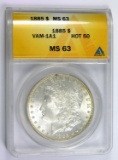 1885 Morgan Silver Dollar Certified ANACS MS63