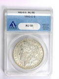 1892-O Morgan Silver Dollar Certified ANACS AU50