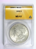 1898 Morgan Silver Dollar Certified ANACS MS63