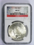 1922 Peace Silver Dollar Certified NGC MS63