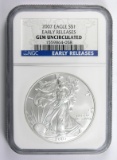 2007 American Eagle Silver Dollar Certified NGC Gem Unc