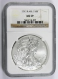 2012 American Eagle Silver Dollar NGC Cert.MS69