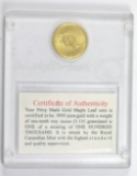1997  $5 Canada 1/10 Oz. GOLD MAPLE L