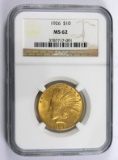 1926  $10 U.S.GOLD Indian. Certified NGC MS62