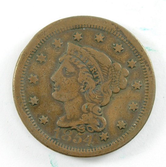 16.  1854  U.S. Liberty Head Large Cent