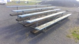 13' Long Wood Plank Bleachers