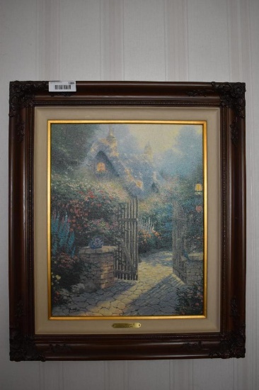Thomas Kinkade Hidden Cottage II 896/1480 SN Canvas 16 X 20