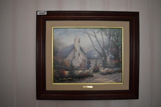 Thomas Kinkade Morning Glory Cottage 116/495 A/P Canvas 20 X 16