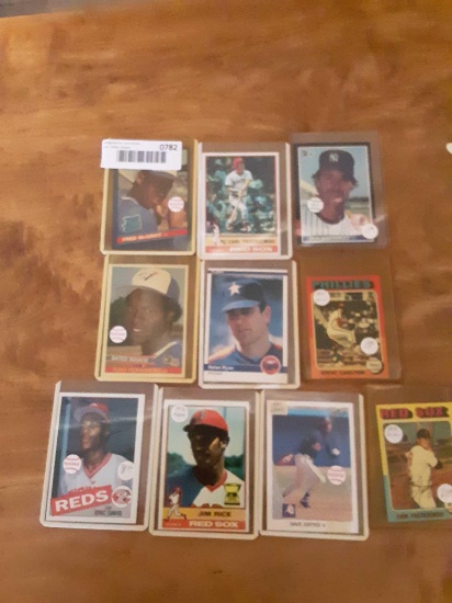 Various card company stars and years . 10 cards