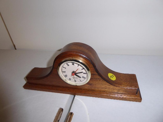 MAKER: Unknown - Model: Tambour - Case: Walnut - Movement: Quartz Timepiece - Dial: White w/Roman