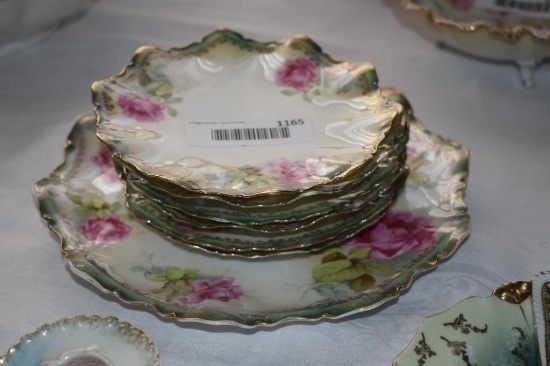 RS Prussia Dessert Dishes (6) & 1 Serving Bowl