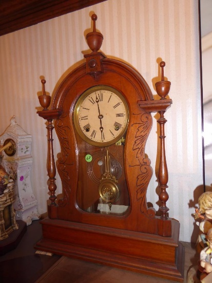 MAKER: Unknown - Case: Walnut - c. 1800?s - Model: Monogram - Movement: 8-Day Time/Strike - Dial: