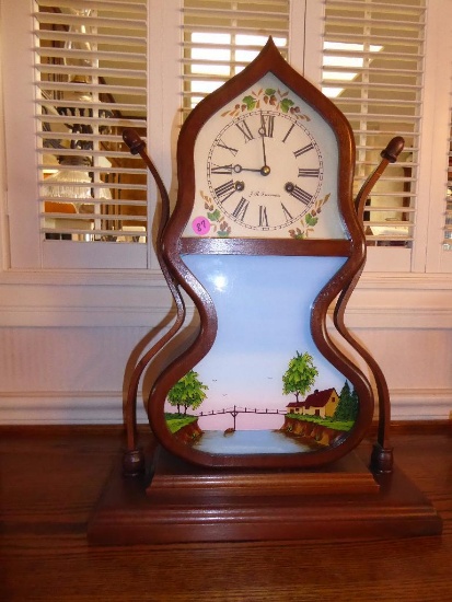 MAKER: Unknown - Model: Acorn clock Reproduction - Case: Mahogany - Dial: Painted w/J.R. Freeman