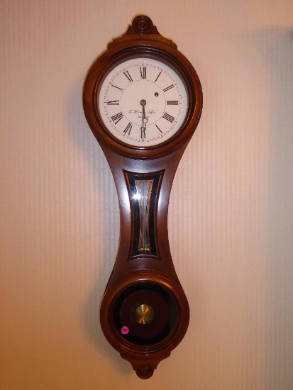 MAKER: E. Howard - Model: Banjo - Case: Walnut - Movement: 8 Day weight Timepiece - 33.5"T x 11.25W