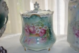 RS Prussia Footed Biscuit Jar w/Lid