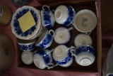 Gefle VR Percy Flo Blue 14 Cups & Saucers (Handle missing on...1 cup)
