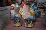 Pair of Ceramic Chickens
