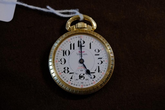 Waltham, Open Face, 25 Jewels, Gold Filled, runs