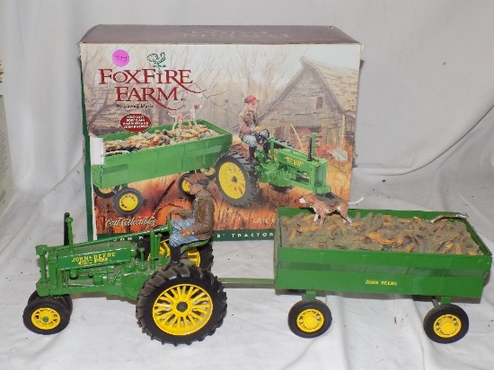B foxfire tractor & wagon,1/16 scale with box