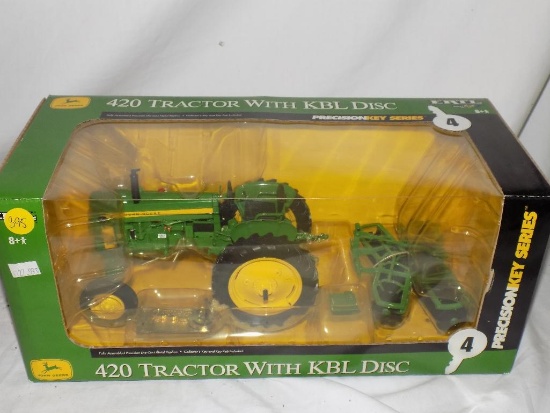 JD 420 tractor with KBL disc,1/16 scale, in box