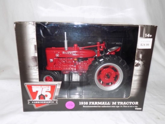 F M tractor, 1/16 scale, with box