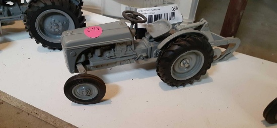 Ford gray with plow, 1/16 scale