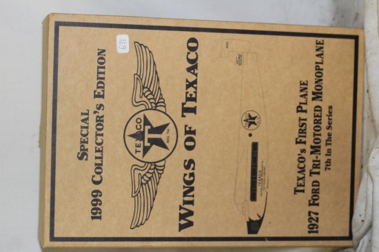 Wings Of Texaco,...Texaco First Plane, 1927 Ford Tri-Motored Monoplane, 1/16 scale, with box