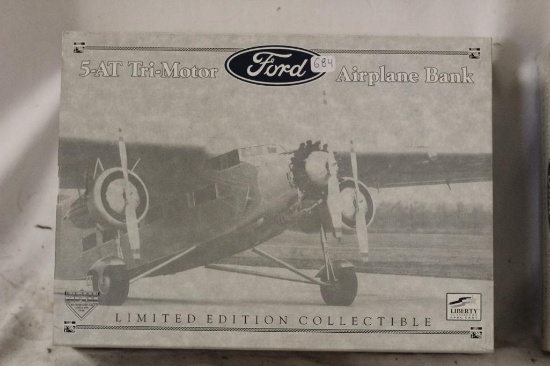 Airplane Bank 5AT Tri-Motor Ford, 1/16 scale, with box