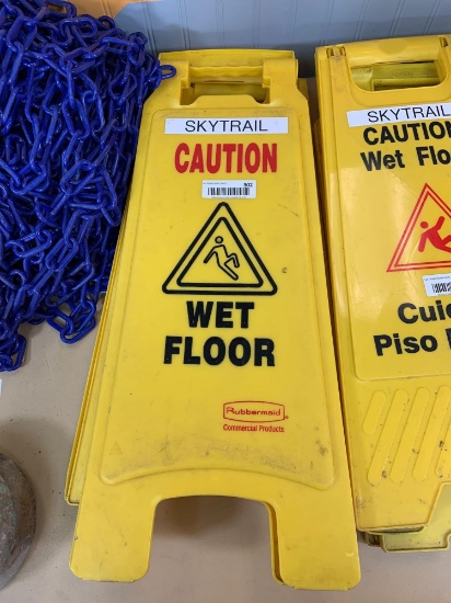 Wet floor signs