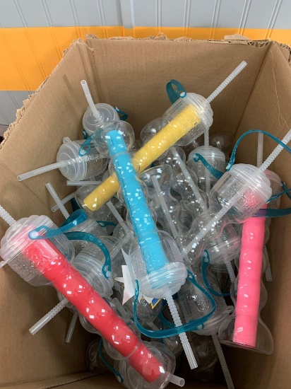 Slushy containers w/straw