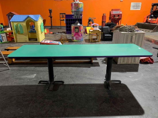 Double pedestal table