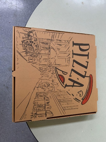 New empty pizza boxes
