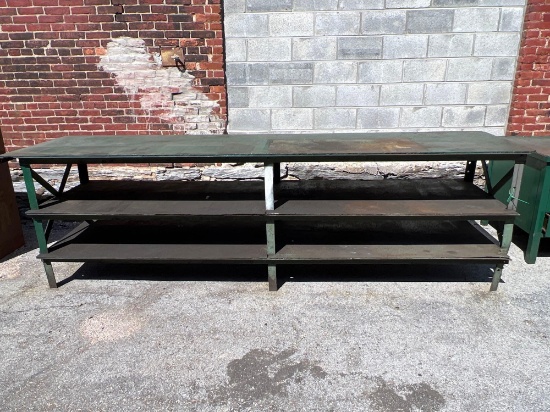 Heavy Duty Metal Workbench W/ Shelves