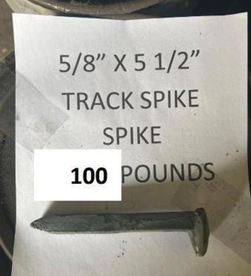 5/8" X 5 1/2" Track Spike, 100 lb Bucket