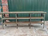 Metal Table W/ Shelves