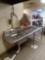 98-in dishwasher prep sink w/table with upper shelf and faucet