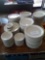 large lot of white China plates