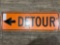 Tin Detour Sign