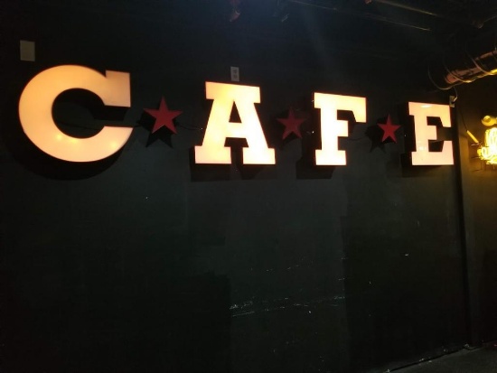 289 - Lighted Sign Letters Spell Out CAFE, Illuminated Approx. ---size